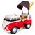 Carrinho De Passeio/Pedal Infantil Policar Kombus Com Empurrador Poliplac - 02 Porta Copos Vermelho