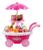 Carrinho de Sorvete Sorveteria Infantil Brinquedo com Luz Som Acessórios Divertido Cupcake Rosa