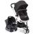 Carrinho e Bebê Conforto Travel System Mobi 3 rodas  reclinável em 4 posições Safety 1st Preto com Branco