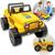 Carrinho Grande de Brinquedo Jeep 4x4 Off Road Trilha Terra Amarelo