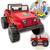 Carrinho Grande de Brinquedo Jeep 4x4 Off Road Trilha Terra Vermelho