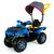Carrinho Infantil 2 em 1 Passeio e Pedal Quadriciclo com Capota Poliquadri Poliplac Azul