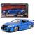 Carrinho Miniatura De Ferro 1:24 Velozes e Furiosos Nissan Skyline GTR R34 Abre Portas Capô Malas Azul