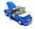 Carrinho Miniatura Volkswagen Fusca Beetle Conversível Metal Cor azul