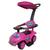 Carrinho Passeio Infantil Criança 4 em 1 Haste Empurrador Capota Quadriciclo Brinqway BW-060 Rosa