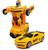 Carrinho Transformers Vira Robô Com Luz E Som Bate Volta Amarelo