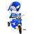 Carrinho Triciclo 2 Em 1 Infantil Para Passeio Ursinho DMT5580 Azul