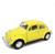 Carrinho Volkswagen Fusca pastel 1967 pastel miniatura Kinsmart - 1/32 Metal Amarelo