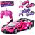 Carro De Controle Remoto Carrinho Rápido Roxo Rosa Abre As Portas - Dm Toys Rosa