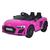 Carro Elétrico Infantil Audi R8 Spyder Com Controle Luz e Som Criança 12v Até 25Kg 3,5km/h Importway Rosa