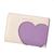 Carteira de Couro Mariart 669 - Love, Love & Love Off white, Violeta