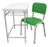 Carteira escolar infantil c/ cadeira lg flex  t3 Verde
