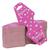 Cartela Gravatinha pacote com 200 unidades Coração pink