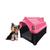 Casa Casinha Cachorro Plástica Desmontável N2 Porte Pequeno Rosa