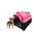 Casa Casinha De Cachorro Plástica Desmontável N 1 Pequena Rosa