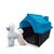 Casa Casinha De Cachorro Plástica Desmontável N3 Média Azul