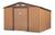 Casa Container De Aco Para Jardim Importado 191x340x210cm Marrom