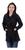 Casaco feminino Trench Coat Lã Batida grossa Forrado Inverno Preto