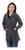 Casaco feminino Trench Coat Lã Batida grossa Forrado Inverno Cinza