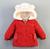 Casaco infantil inverno blusa de frio grossa jaqueta quente sobretudo  Atutti-flor Vermelho