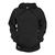 Casaco Moletom liso Canguru com bolso e Capuz Masculino e Feminino blusa de frio Plus Size-M007 Preto