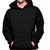 Casaco Moletom liso Masculino e Feminino blusa de frio Canguru -M004 Preto