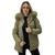 Casaco Parka Facinelli Dupla Face Nylon Verde militar