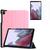 Case Magnética Flip Para Galaxy Tab A7 Lite + Pelicula 9h Rosa Claro