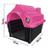 Casinha Cachorro Casa Plástica Desmontável N6 Mec Grande Rosa
