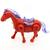 Cavalo De Brinquedo Anda Tem Som e Luzes Cavalinho + Pilhas Vermelho c, Roxo