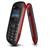 Celular do idoso alcatel ot-208 tela 1.45 rádio fm vermelho Vermelho