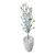 Cerejeira Branca Planta Artificial com Vaso Decoração 3D Branco