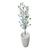 Cerejeira Branca Planta Artificial com Vaso Decoração Coluna Branco