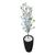 Cerejeira Branca Planta Artificial com Vaso Decoração Coluna Preto