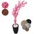 Cerejeira Japonesa Artificial Curvada Pink Grande Vaso Decorativo Coluna Preto