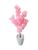 Cerejeira Rosa Bebê Flor Artificial com Vaso Decoração 3D Branco