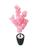 Cerejeira Rosa Bebê Flor Artificial com Vaso Decoração 3D Preto