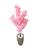 Cerejeira Rosa Bebê Flor Artificial com Vaso Decoração Coluna Bege