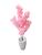 Cerejeira Rosa Bebê Flor Artificial com Vaso Decoração Coluna Branco