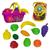Cesta De Frutas Infantil Frutinhas Plástico Brinquedo Cestinha Piquenique Presente Crianças Menina Menino Braskit Rosa