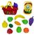 Cesta De Frutas Infantil Frutinhas Plástico Brinquedo Cestinha Piquenique Presente Crianças Menina Menino Braskit Vermelho