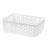 Cesto Caixa Organizadora Multiuso Plástico Pequena Organiza Armário Banheiro Livros Cozinha Despensa Branco