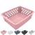 Cesto Organizador Multiuso Decorativo Grande 25x20 cm Rosa