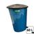 Cesto para Lixo Lixeira Com Tampa 60l Balde Grande 60 Litros Cesto Para Roupa Suja Topplast Azul