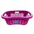 Cesto para roupas de plastico telado, oval - 32 litros - 817 ROSA