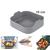 Cesto quadrada fritadeira air fryer silicone 19 cm  Cinza