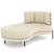 Chaise Longue Divã 164cm Braço Esquerdo Logus D06 Linho Creme - Mpozenato Creme