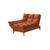 Chaise Um Braço Lado Direito Luxor Pés de Madeira Maciça 86cm Veludo Terracota LARANJA