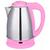 Chaleira Elétrica Bule Inox 1,8 Litros Elegante Resistente Potente 1100w 220V Portatil Rosa