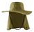 Chapéu Australiano Pescador Com Capuz Proteção Solar - Verde Escuro Caqui